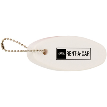 White color option for Floating Oval Key Tag
