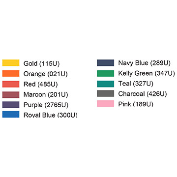 Color Chart color option for Foam Visor
