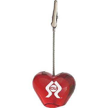 Translucent Red color option for Heart Clip Memo Holder