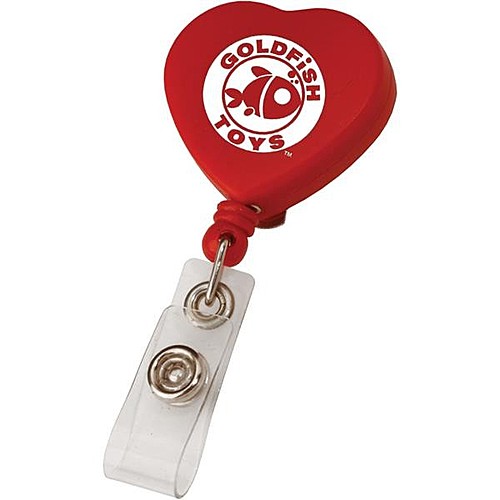 Main photo of Heart Retractable Badge Holder