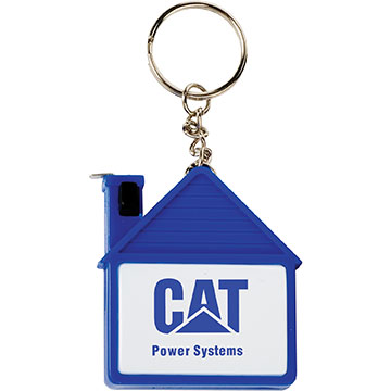 Blue color option for House Tape Measure With Release Button And Key Tag