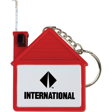 Red color option for House Tape Measure With Release Button And Key Tag