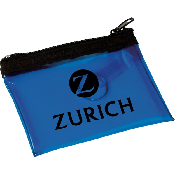 Translucent Blue color option for Key Tag Pvc Pouch