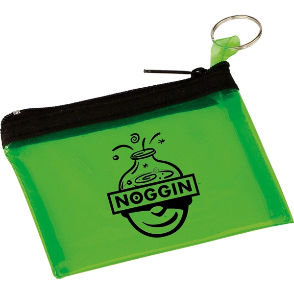 Translucent Green color option for Key Tag Pvc Pouch