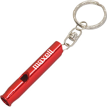 Red color option for Metal Whistle Key Ring