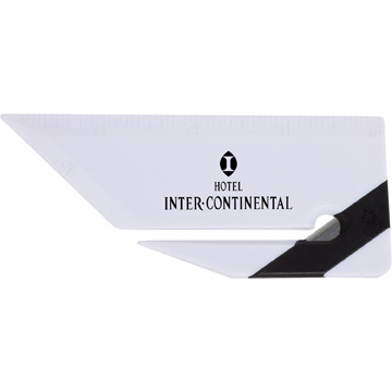 White With Black Stripe color option for Mini Letter Opener With Ruler