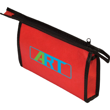 Red color option for Non Woven Zipper Pouch