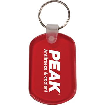 Translucent Red color option for Oval Key Tag