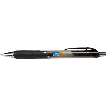 Translucent Black/Black Grip color option for Plastic Gel Pen