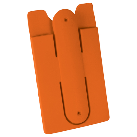 Orange color option for Silicone Phone Wallet With Stand