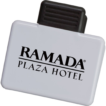 White With Black Rubber Grips color option for Rectangular Magnetic Clip