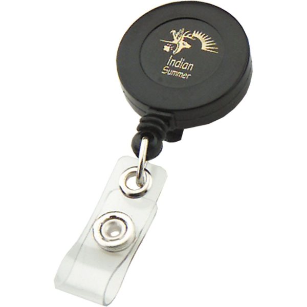 Black color option for Retractable Badge Reel Round Metal