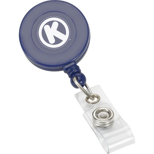 Blue color option for Retractable Badge Reel Round Metal