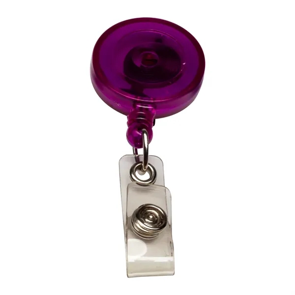 Translucent Purple color option for Retractable Badge Reel Round Metal