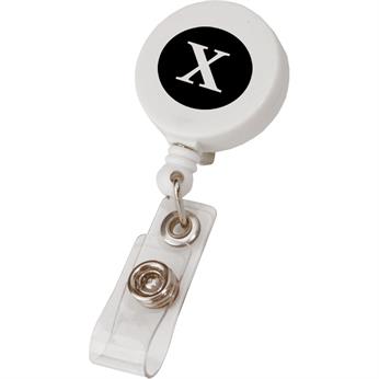 White color option for Round Retractable Badge Holder
