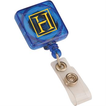 Translucent Blue color option for Square Retractable Badge Holder