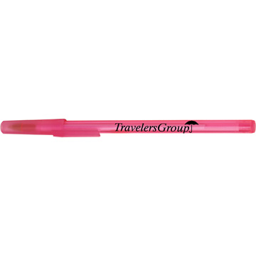 Translucent Pink color option for Stick Pen With Gold Tip