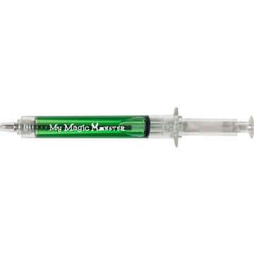 Clear With Green Liquid color option for Syringe Pen