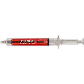 Clear With Red Liquid color option for Syringe Pen
