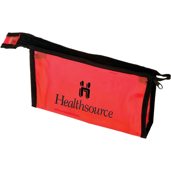 Translucent Red-Black color option for Zipper Pvc Bag