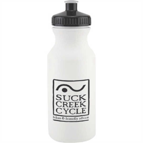 White-Black color option for 20 Oz Bike Bottle