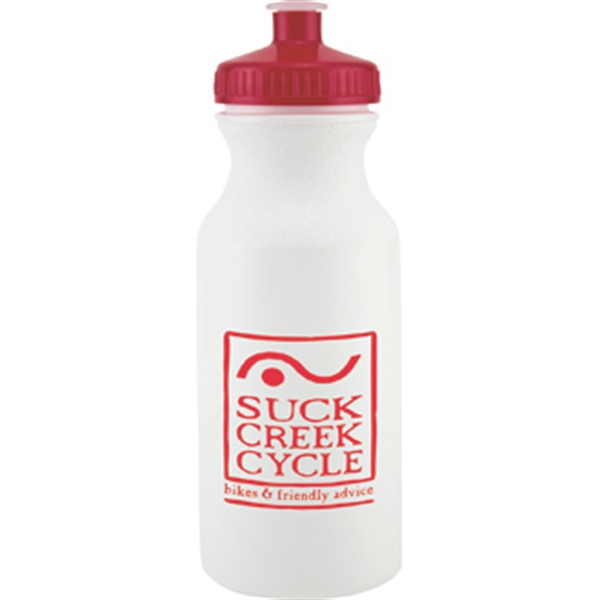 White-Translucent Red color option for 20 Oz Bike Bottle