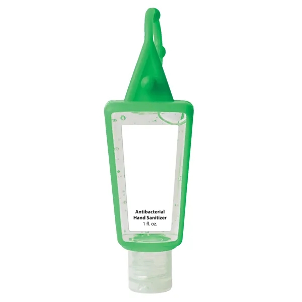 Clear/Lime color option for 1 Oz. Hand Sanitizer In Silicone Holder