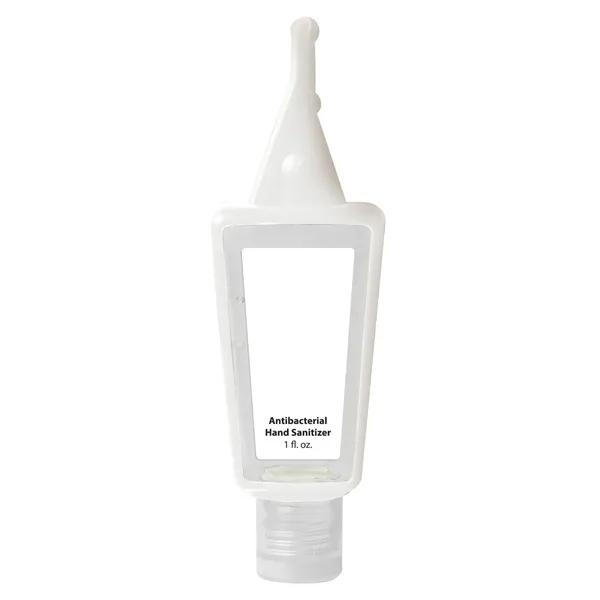 Clear/White color option for 1 Oz. Hand Sanitizer In Silicone Holder