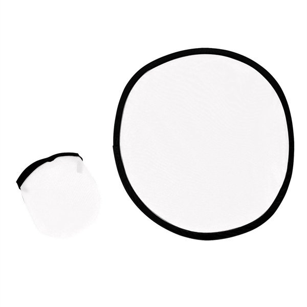 White color option for 10" Flying Disk With Matching Pouch