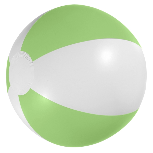 White With Green color option for 12" Beach Ball