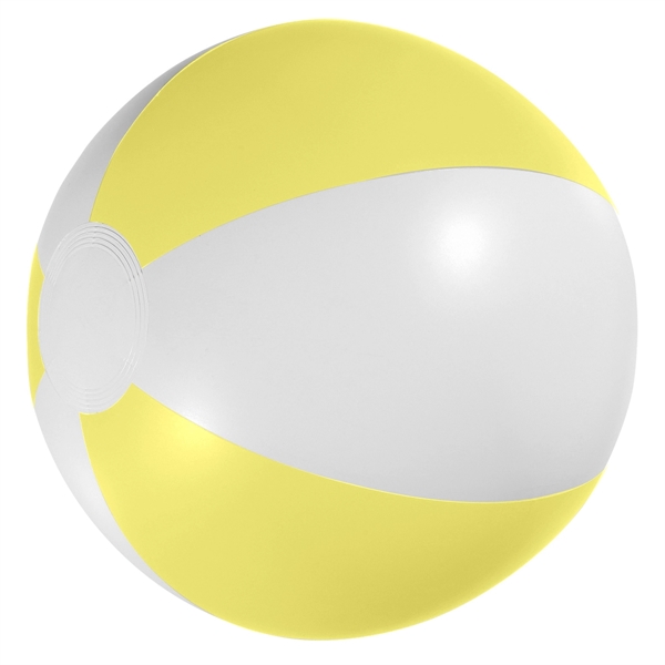 White With Yellow color option for 12" Beach Ball