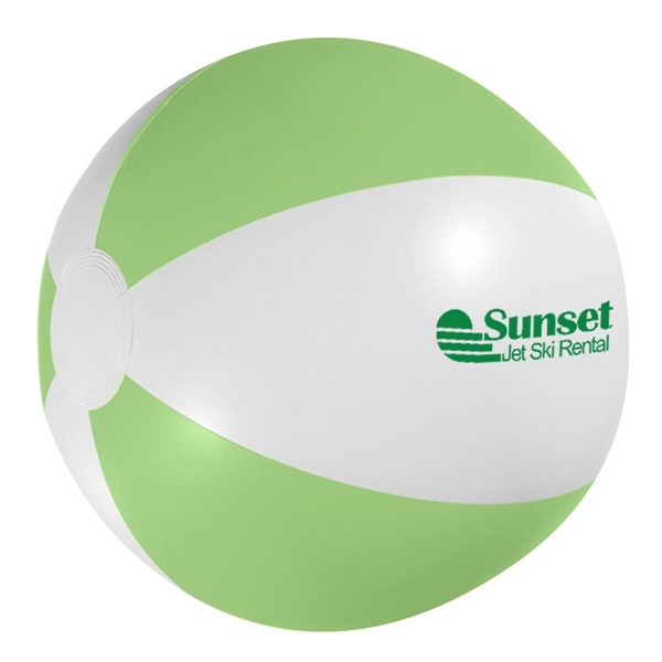 White With Green color option for 16" Beach Ball
