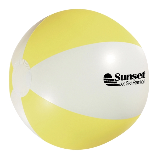 White With Yellow color option for 16" Beach Ball