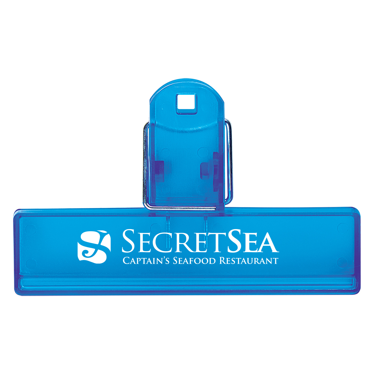 Translucent Blue color option for 4" Bag Clip