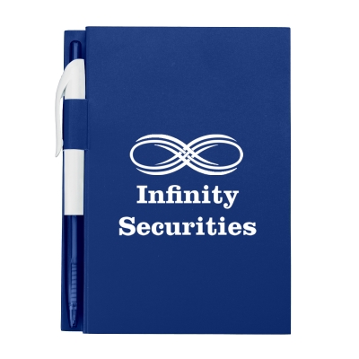 Blue color option for 4" X 6" Notebook With Pen