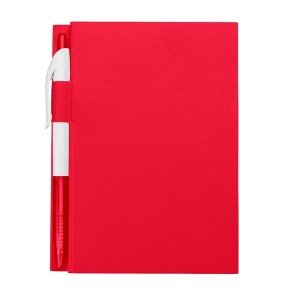 Fsc Red color option for 4" X 6" Notebook With Pen