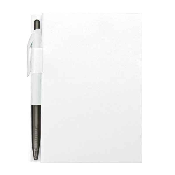 Fsc White color option for 4" X 6" Notebook With Pen