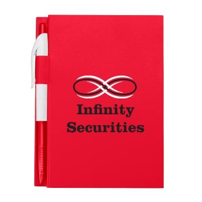 Red color option for 4" X 6" Notebook With Pen