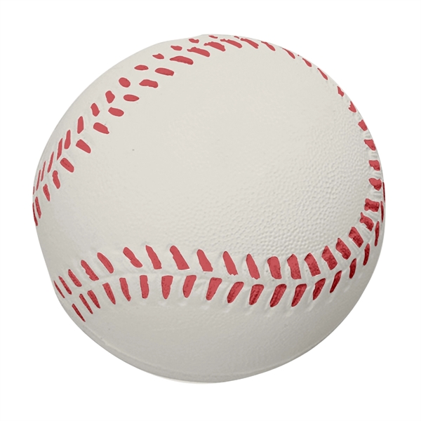 WHITE color option for Baseball Shape Stress Reliever