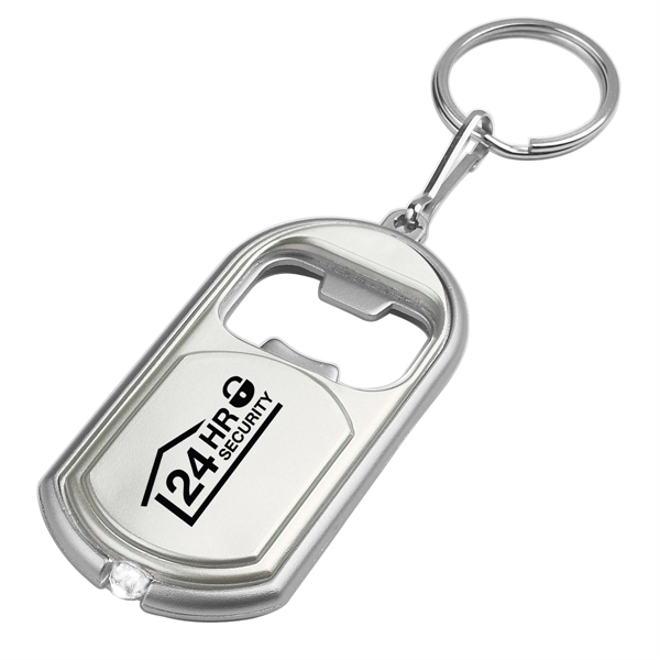 Matte Silver color option for Bottle Opener Key Chain With Led Light