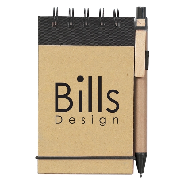 Natural/Black color option for Eco Inspired Spiral Jotter & Pen