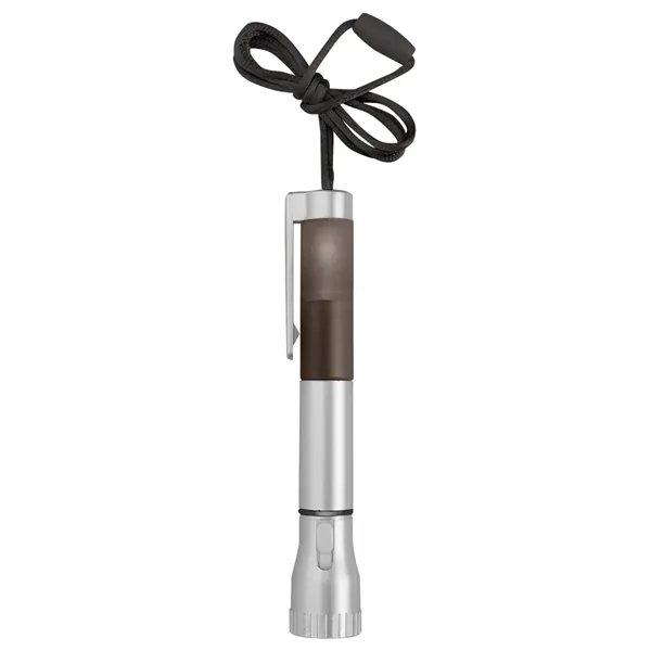 Silver/Black color option for Flashlight With Light Up Pen