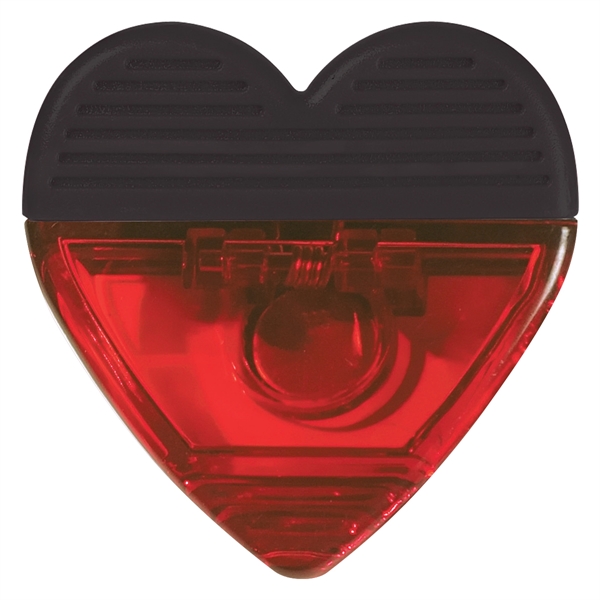 Red With Black color option for Heart Shape Clip