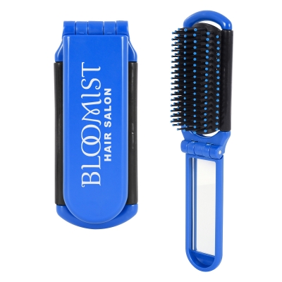 Blue color option for Kwik Fix Folding Brush With Mirror