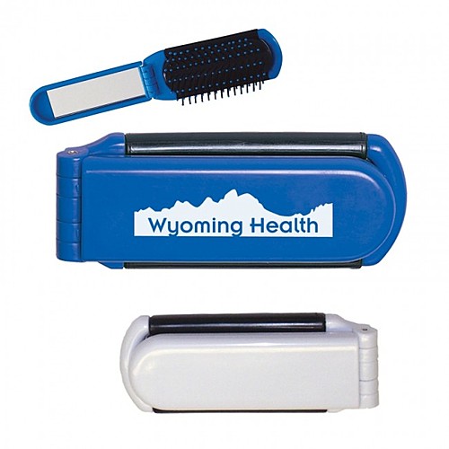 Main photo of Kwik Fix Folding Brush With Mirror