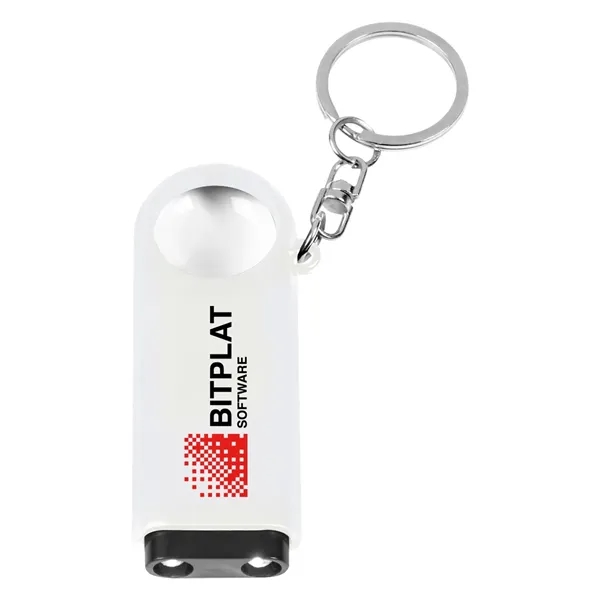 White color option for Magnifier And Led Light Key Chain