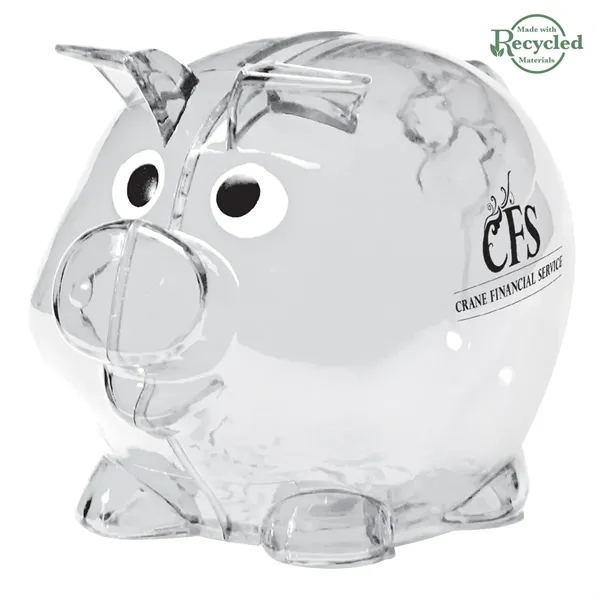CLEAR color option for Mini Plastic Piggy Bank