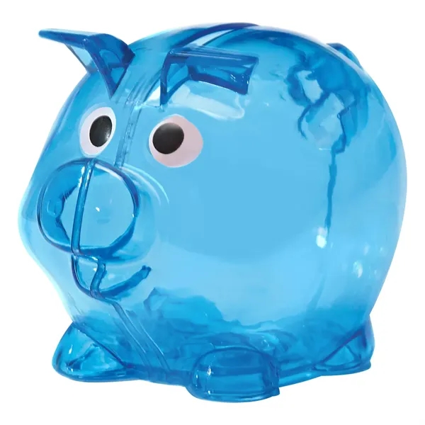 TRANSLUCENT BLUE color option for Mini Plastic Piggy Bank