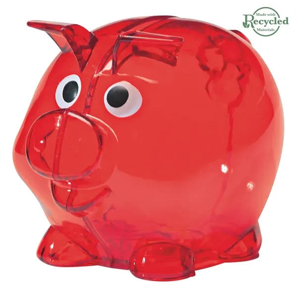 TRANSLUCENT RED color option for Mini Plastic Piggy Bank