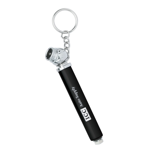 Metallic Black color option for Mini Tire Gauge Key Chain